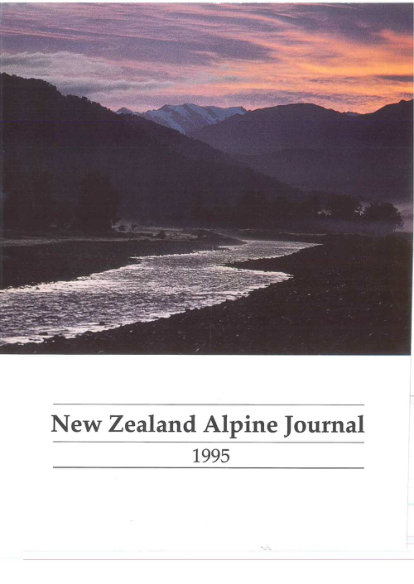 New Zealand Alpine Journal 1995 Vol 48 cover